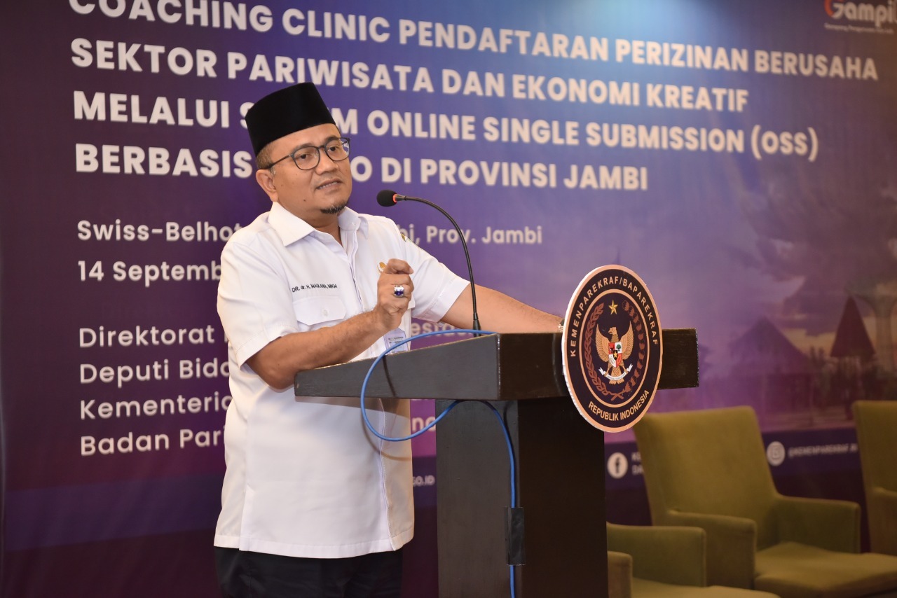 cover Wawako Maulana Buka Coaching Clinic Pendaftaran Perizinan Berusaha Sektor Ekonomi Kreatif Kota Jambi
