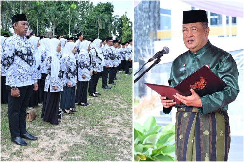 cover Sekda A Ridwan Bacakan Amanat Mendikdasmen Di Upacara Hari Guru Nasional dan HUT PGRI Tingkat Kota Jambi